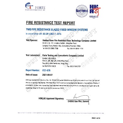 Two Fire Resistant Glazed Fixed Window Systems